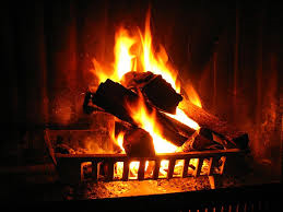 An open fire, warm air goes up chimney, radiant heat warms the room,the science of modern electric heating